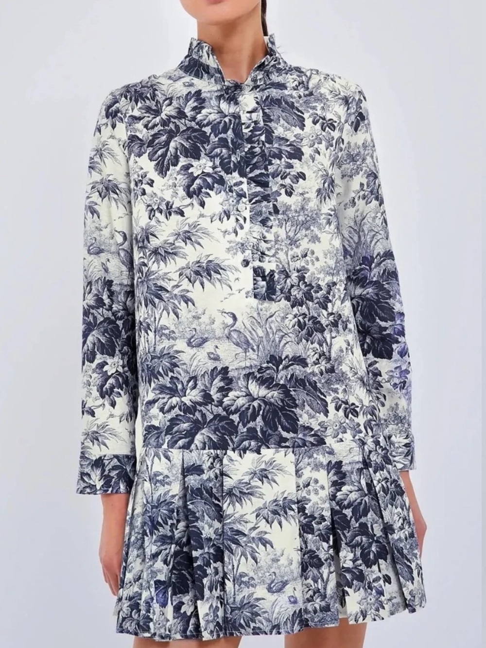 Tuckernuck Navy Toile Tate Mini Dress size Small